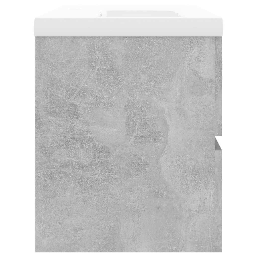 Mobile con Lavabo Integrato Grigio Cemento in Legno Multistrato | homemem39