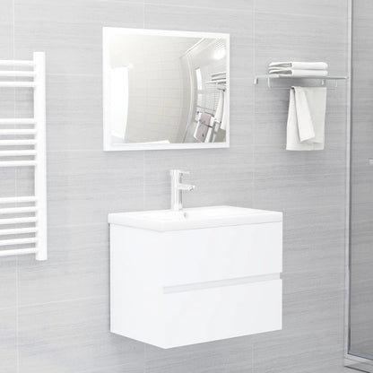 Set Mobili da Bagno Bianco in Legno Multistrato | homemem39