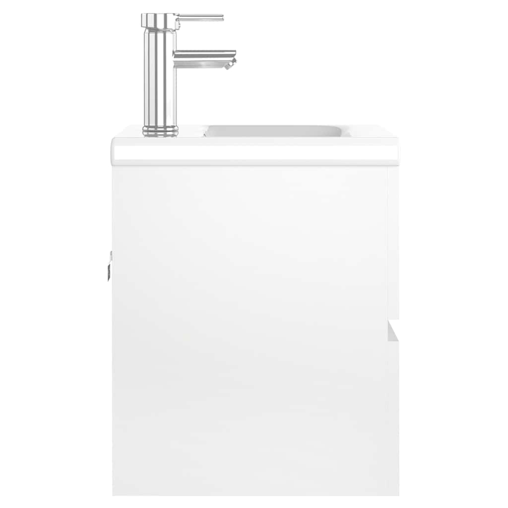 Mobile con Lavabo Integrato Bianco in Legno Multistrato | homemem39