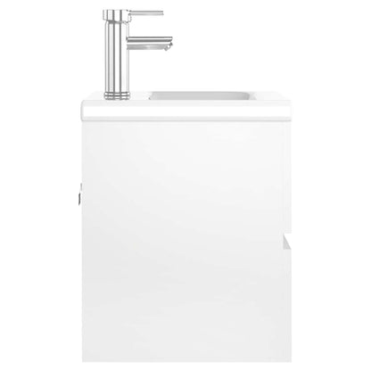 Mobile con Lavabo Integrato Bianco in Legno Multistrato | homemem39