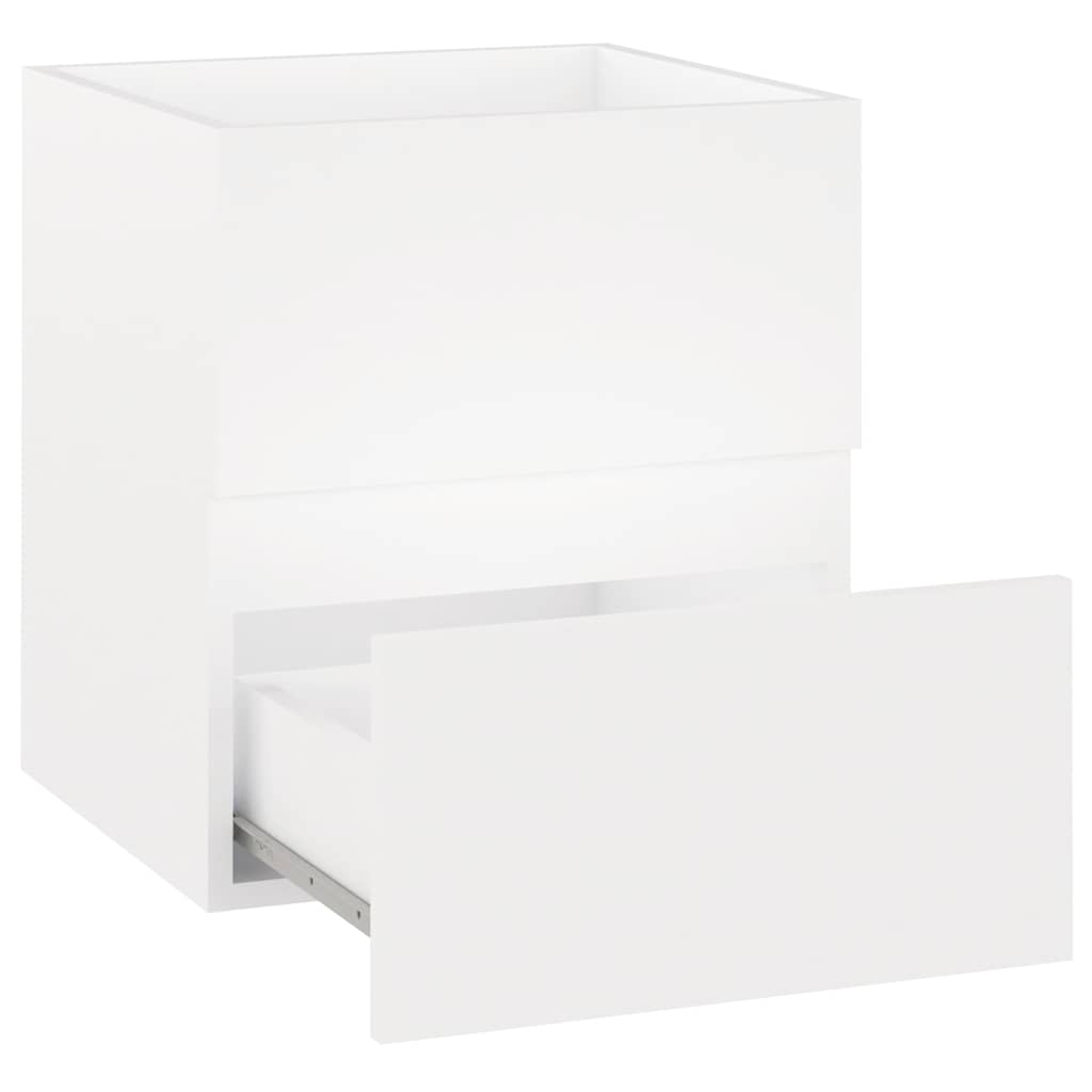 Mobile con Lavabo Integrato Bianco in Legno Multistrato | homemem39