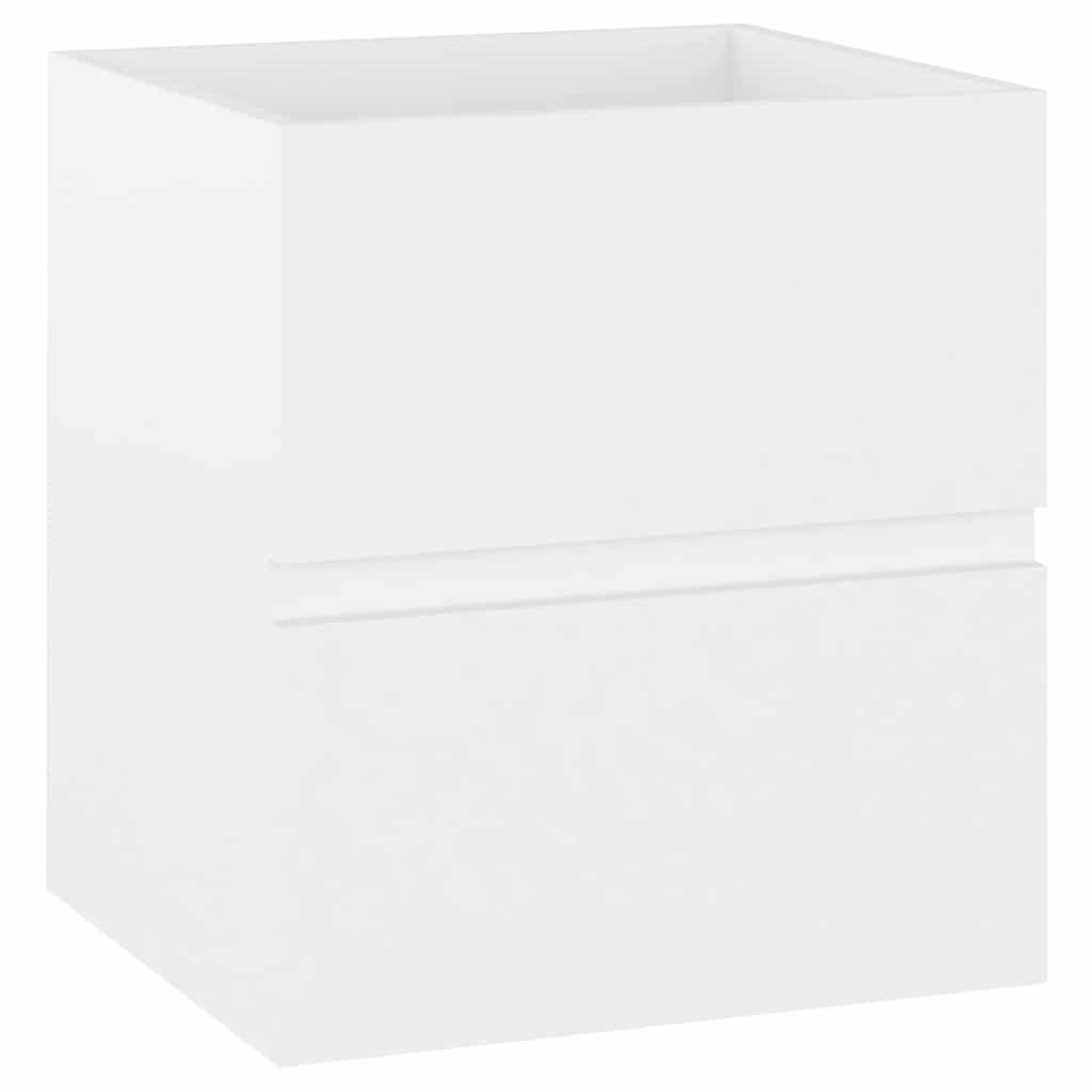 Mobile con Lavabo Integrato Bianco in Legno Multistrato | homemem39
