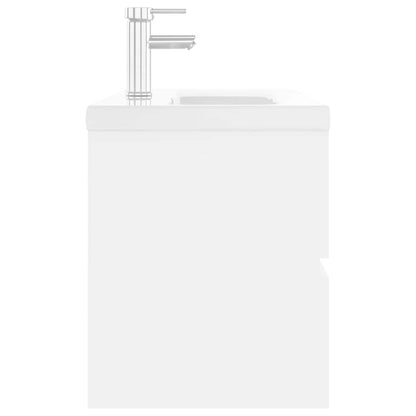 Mobile con Lavabo Integrato Bianco in Legno Multistrato | homemem39