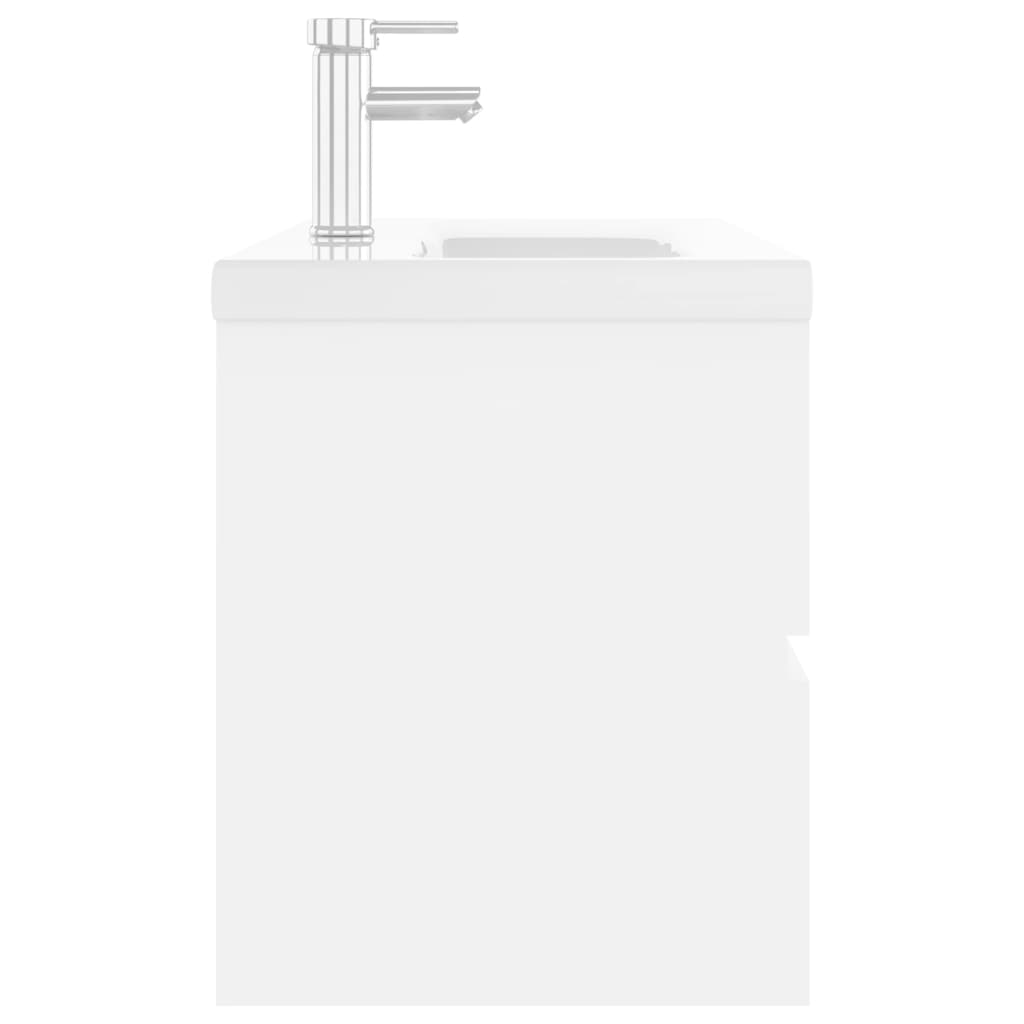 Mobile Bagno con Lavabo Integrato Bianco in Legno Multistrato | homemem39