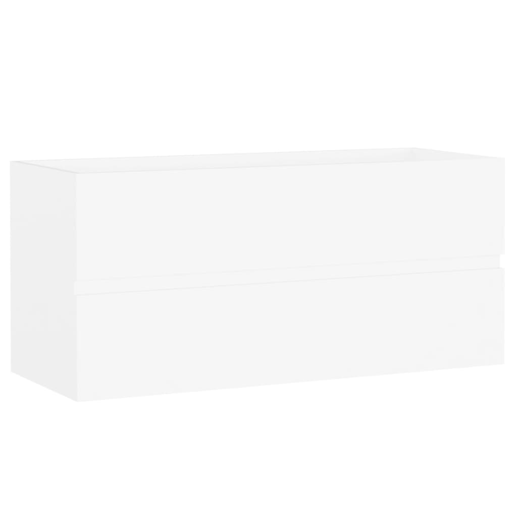 Mobile Bagno con Lavabo Integrato Bianco in Legno Multistrato | homemem39