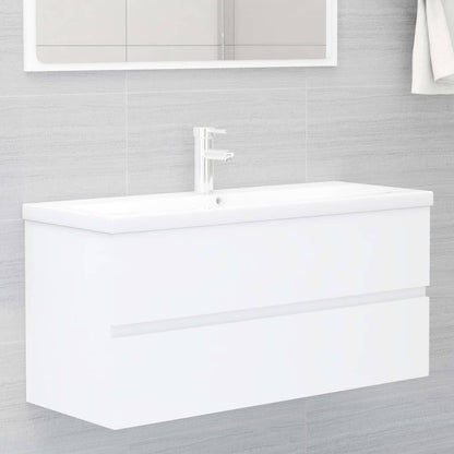Mobile Bagno con Lavabo Integrato Bianco in Legno Multistrato | homemem39