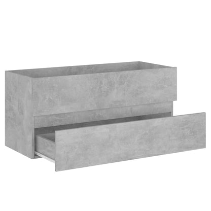 Mobile con Lavabo Integrato Grigio Cemento in Legno Multistrato | homemem39