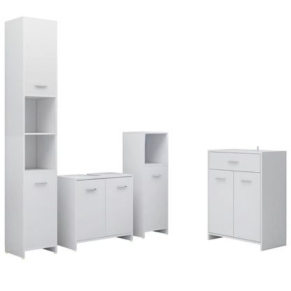 Set Mobili da Bagno 4 pz Bianco | homemem39