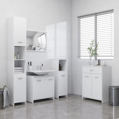 Set Mobili da Bagno 4 pz Bianco | homemem39