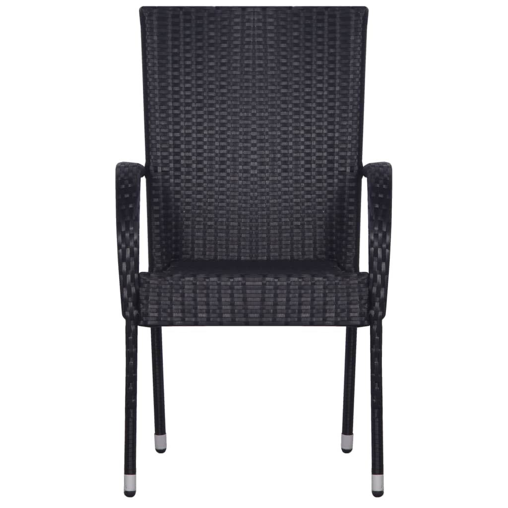 Set Mobili da Pranzo per Giardino 3 pz Nero - homemem39