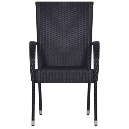 Set Mobili da Pranzo per Giardino 3 pz Nero - homemem39