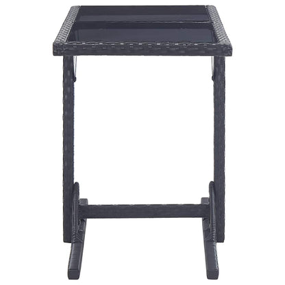 Set Mobili da Pranzo per Giardino 3 pz Nero | homemem39