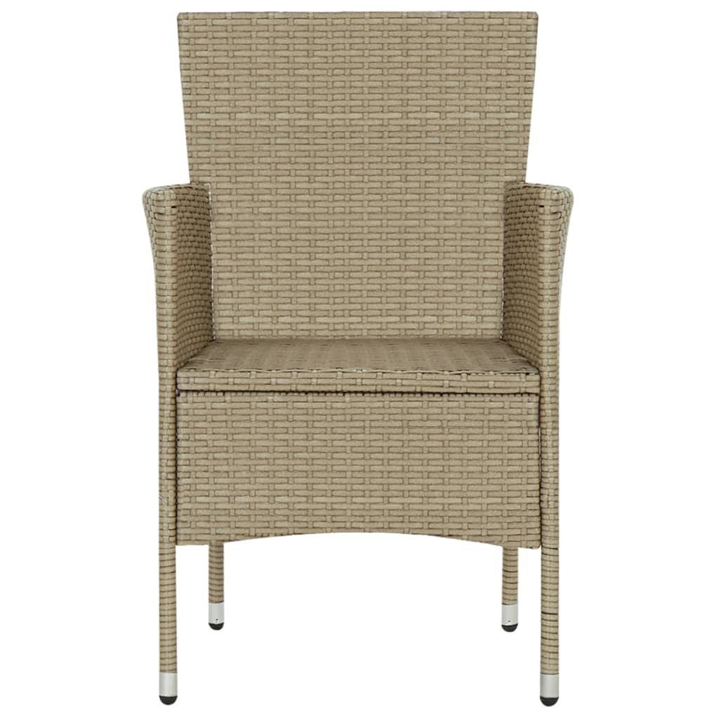Set Mobili da Pranzo per Giardino 3 pz Beige - homemem39