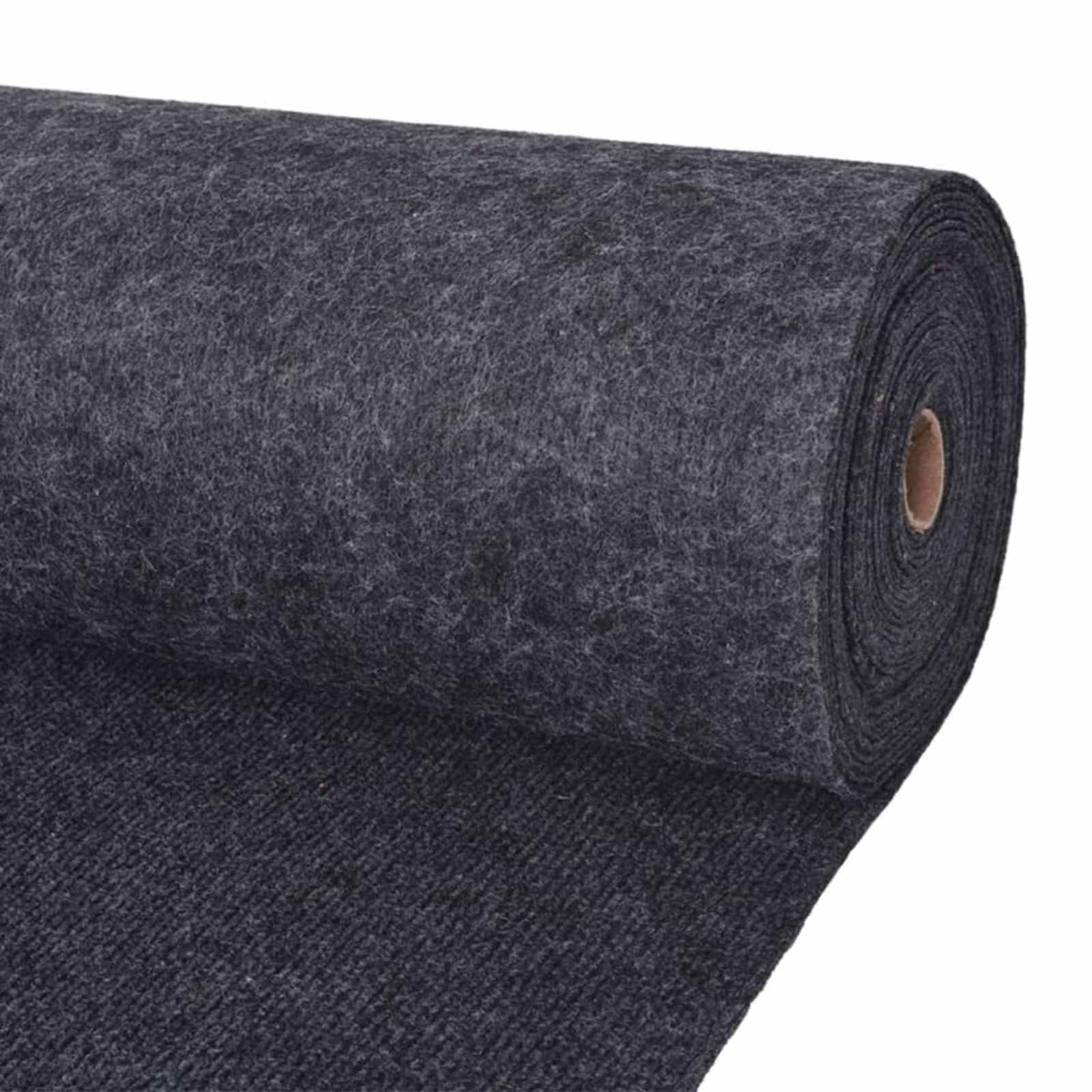 Tappeto Antracite 1,2 x 10 m Poliestere | homemem39