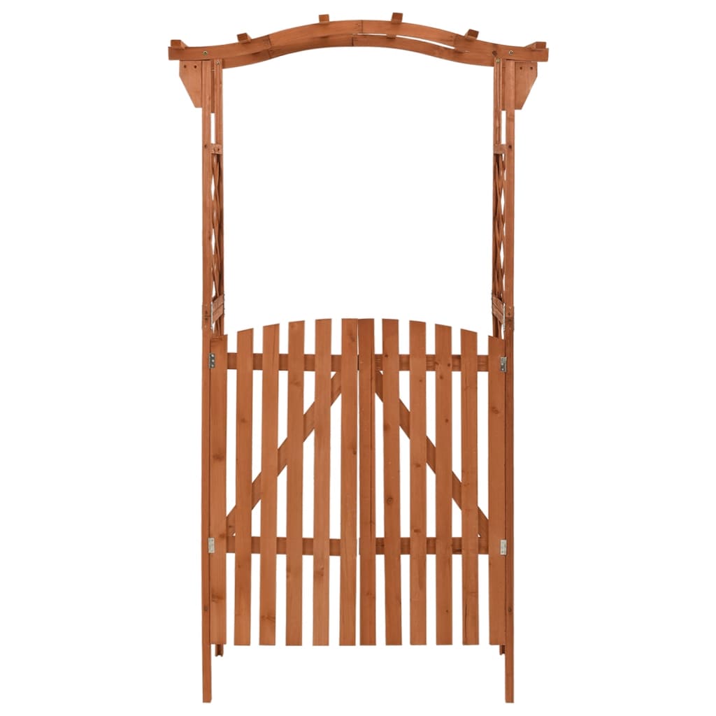 Pergolato con Cancello 116x40x204 cm Legno di Abete Massello | homemem39