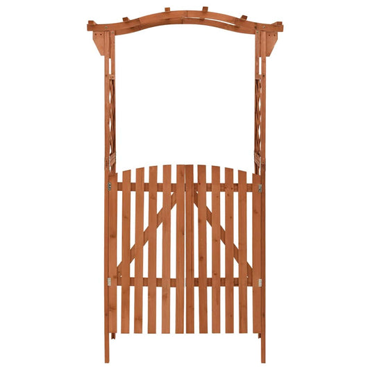 Pergolato con Cancello 116x40x204 cm Legno di Abete Massello | homemem39