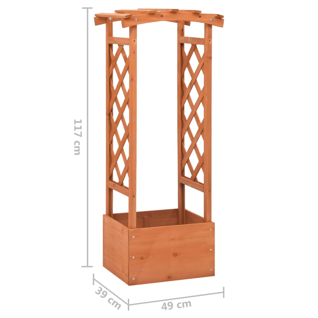 Fioriera a Traliccio con Arco 49x39x117 cm in Legno di Abete - homemem39