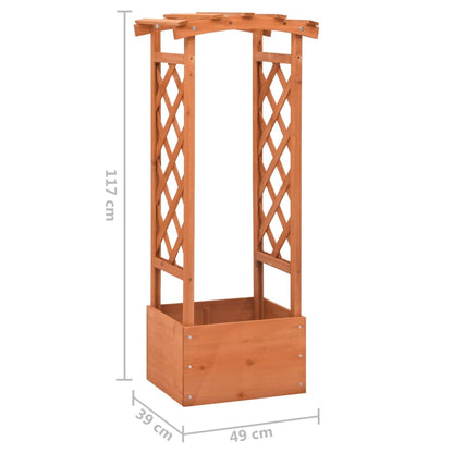 Fioriera a Traliccio con Arco 49x39x117 cm in Legno di Abete - homemem39
