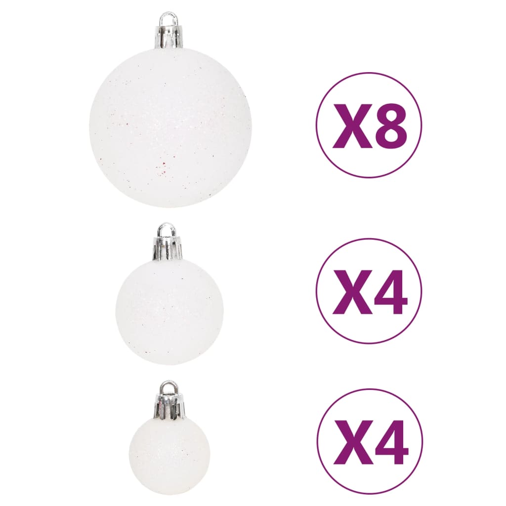 Set Addobbi di Natale 64 pz Rosso e Bianco | homemem39
