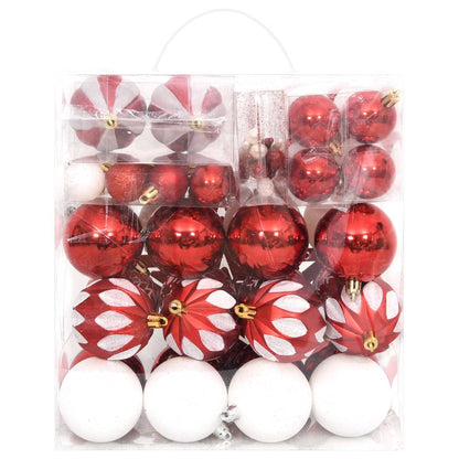 Set Addobbi di Natale 64 pz Rosso e Bianco | homemem39