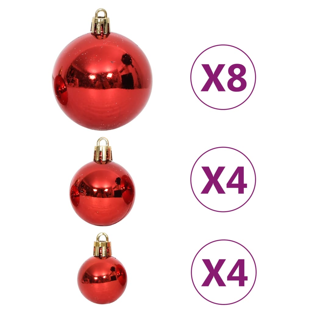 Set Addobbi di Natale 64 pz Rosso e Bianco | homemem39