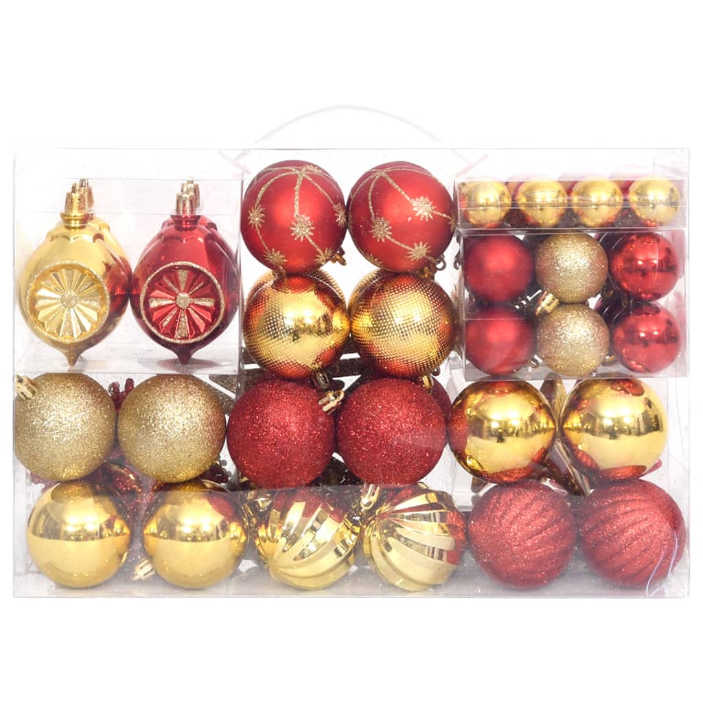 Set Addobbi di Natale 108 pz Oro e Rosso | homemem39