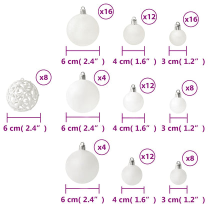 Set Palline di Natale 100 pz Bianco | homemem39