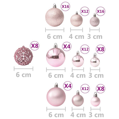 Set Palline di Natale 100 pz Rosa | homemem39