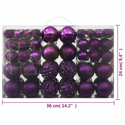 Set Palline di Natale 100 pz Viola | homemem39