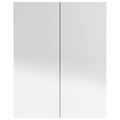 Armadietto a Specchio per Bagno 60x15x75 cm MDF Nero Lucido | homemem39
