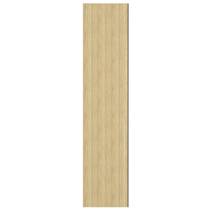 Armadietto a Specchio per Bagno 60x15x75 cm MDF Bianco e Rovere | homemem39