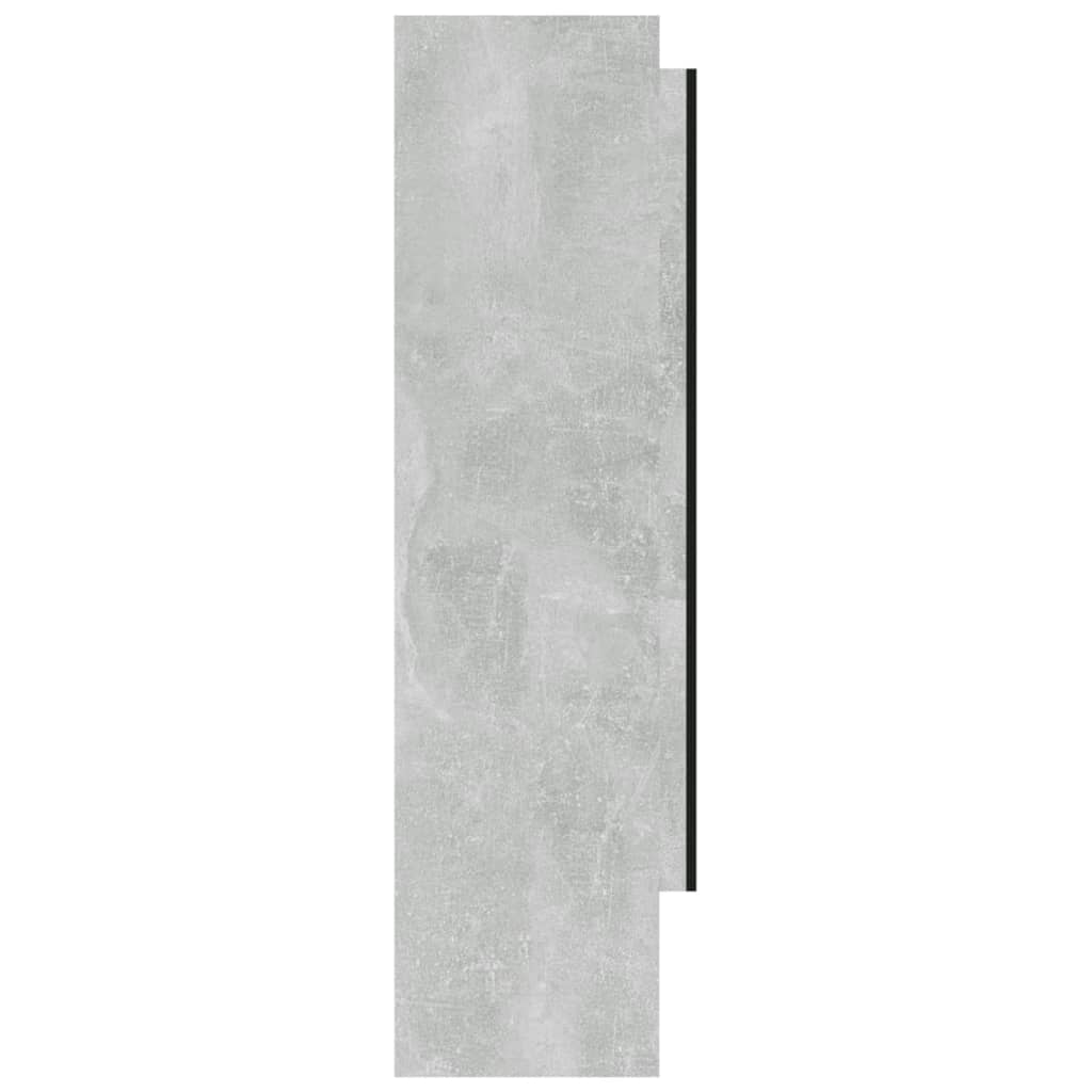 Armadietto Bagno con Specchio 80x15x60 cm in MDF Grigio Cemento | homemem39