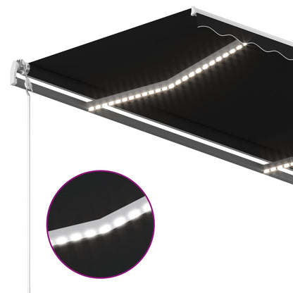 Tenda Automatica con Sensore Vento e LED 300x250 cm Antracite | homemem39