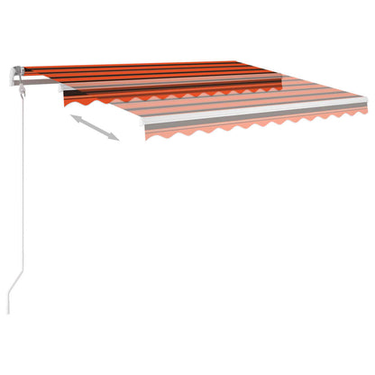 Tenda Automatica Sensore Vento LED 300x250 cm Arancione/Marrone | homemem39