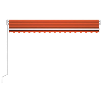 Tenda Automatica Sensore Vento e LED 400x300 cm Arancio Marrone | homemem39
