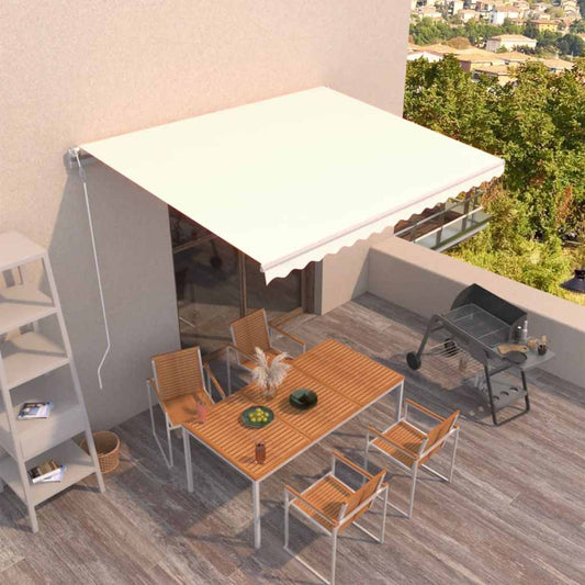 Tenda da Sole Retrattile Automatica 450x300 cm Crema | homemem39