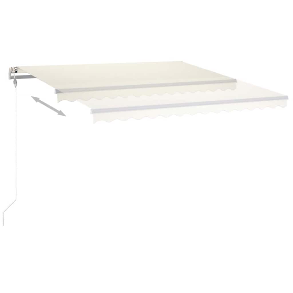 Tenda Automatica con Sensore Vento e LED 450x300 cm Crema | homemem39
