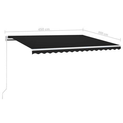 Tenda Automatica con Sensore Vento e LED 450x300 cm Antracite | homemem39