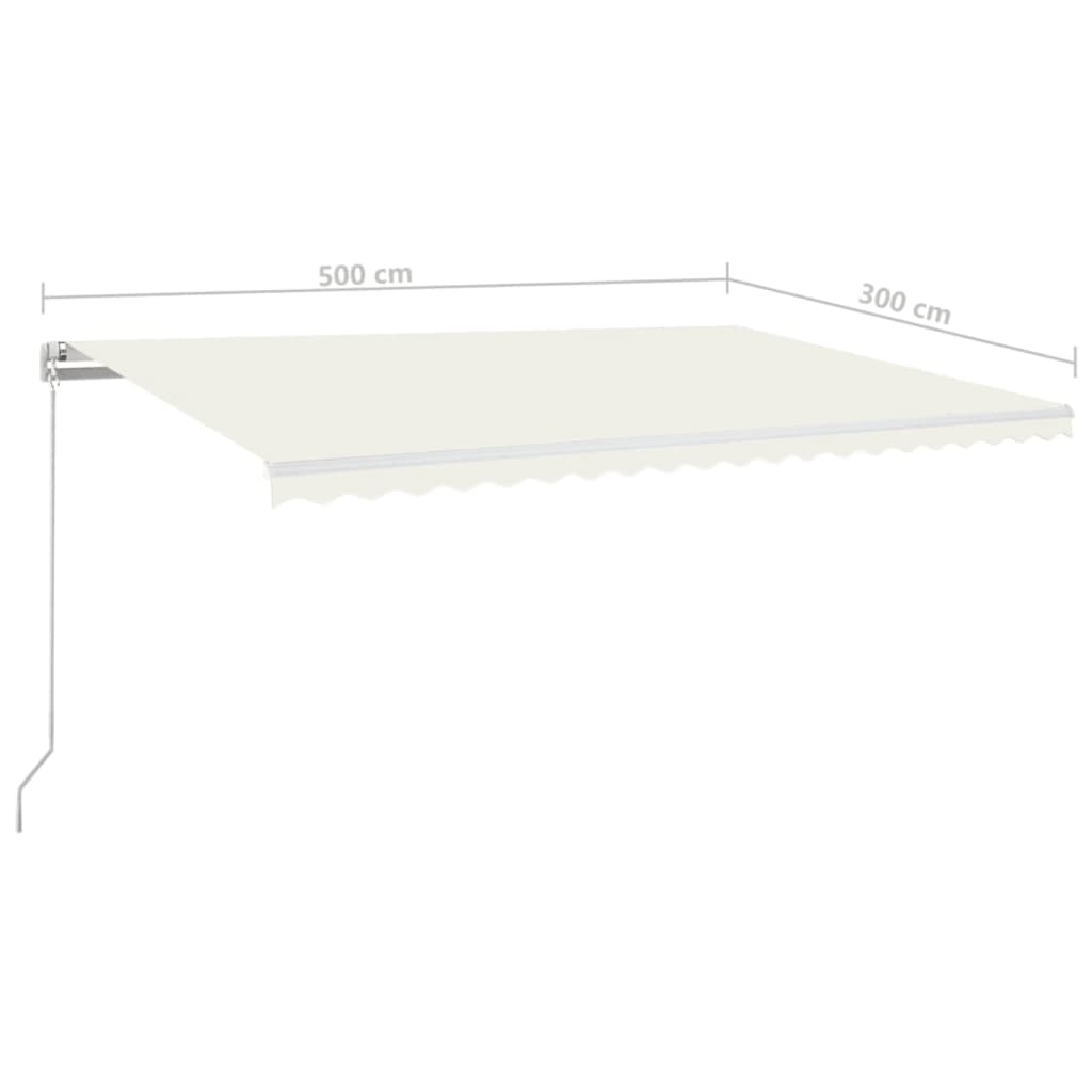 Tenda da Sole Retrattile Manuale 500x300 cm Crema