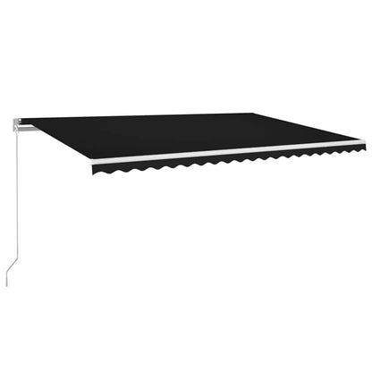 Tenda da Sole Retrattile Manuale con LED 500x300 cm Antracite | homemem39