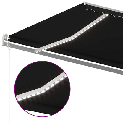 Tenda Automatica con Sensore Vento e LED 500x300 cm Antracite | homemem39