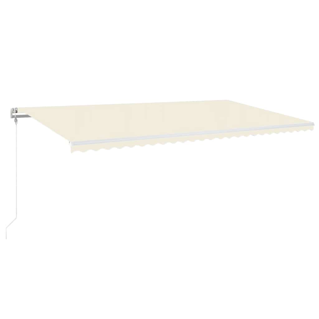 Tenda Automatica con Sensore Vento e LED 600x300 cm Crema