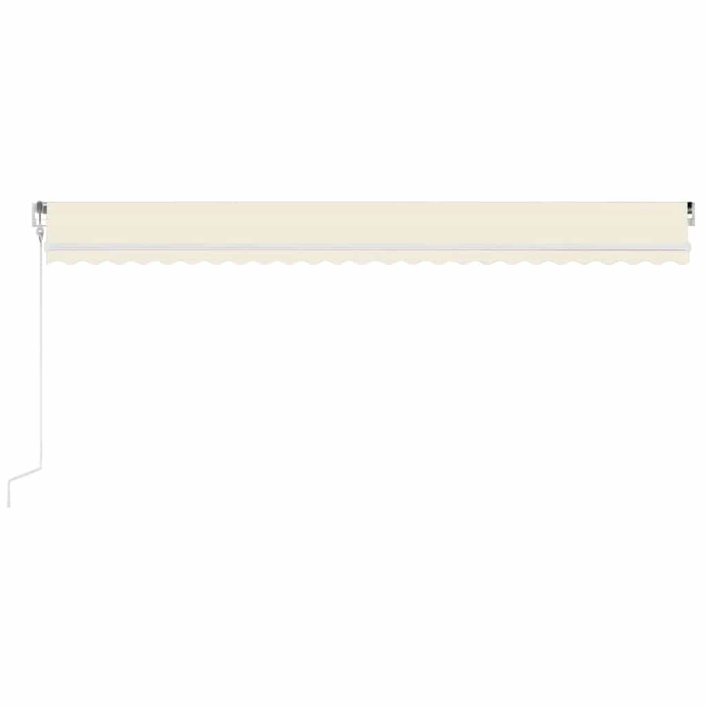 Tenda Automatica con Sensore Vento e LED 600x300 cm Crema