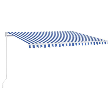 Tenda da Sole Retrattile Manuale 400x350 cm Blu e Bianca