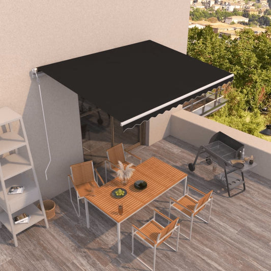 Tenda da Sole Retrattile Automatica 400x350 cm Antracite | homemem39