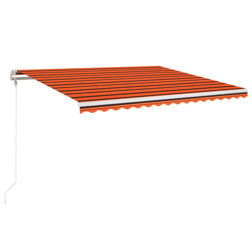 Tenda Sole Retrattile Automatica 400x350 cm Arancione e Marrone