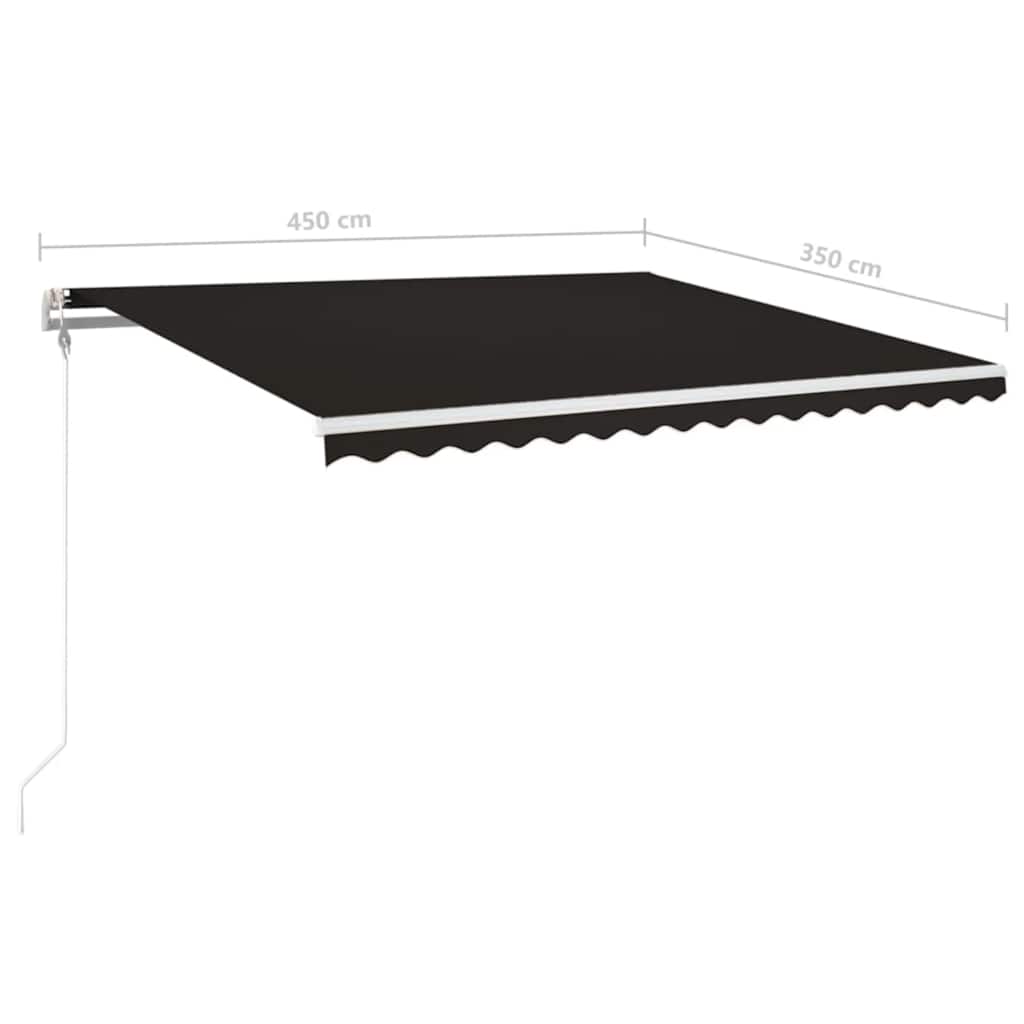 Tenda Automatica con Sensore Vento e LED 450x350 cm Antracite | homemem39