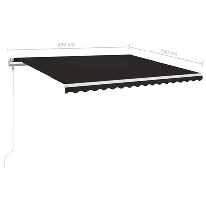 Tenda Automatica con Sensore Vento e LED 450x350 cm Antracite | homemem39