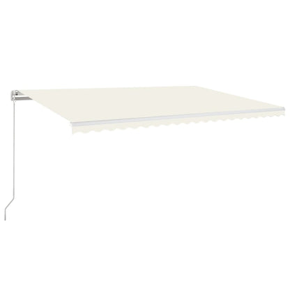 Tenda da Sole Retrattile Manuale LED 500x350 cm Crema | homemem39
