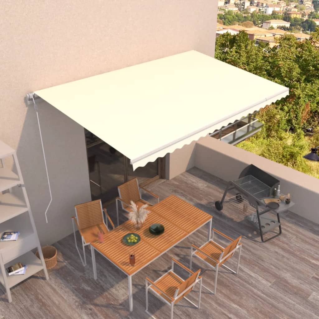 Tenda da Sole Retrattile Automatica 500x350 cm Crema